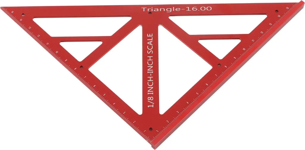 Règle triangulaire robuste en alu avec rapporteur d'angle pour le bois - 7