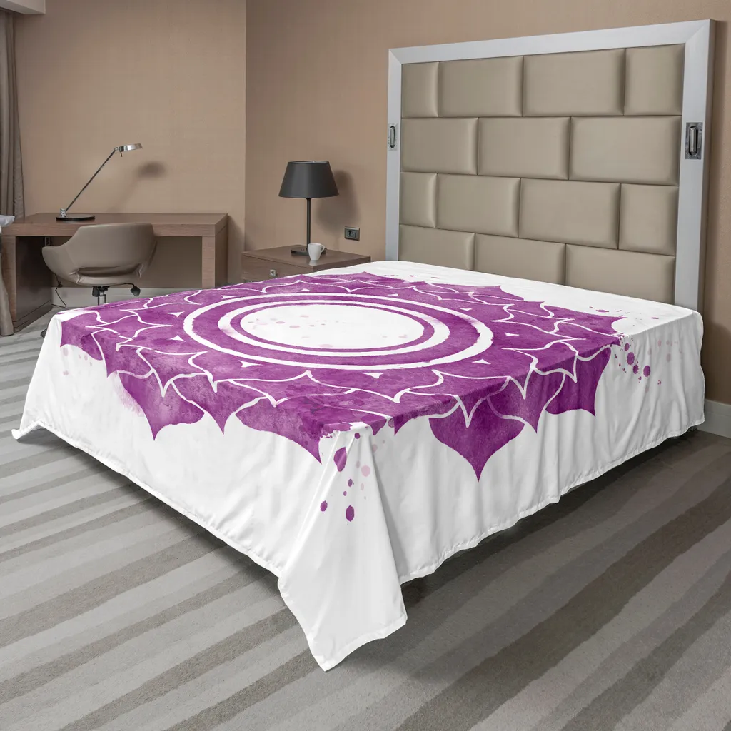 Lenzuolo Sopra ABAKUHAUS Chakra Viola 266x260 cm - Microfibra Morbida