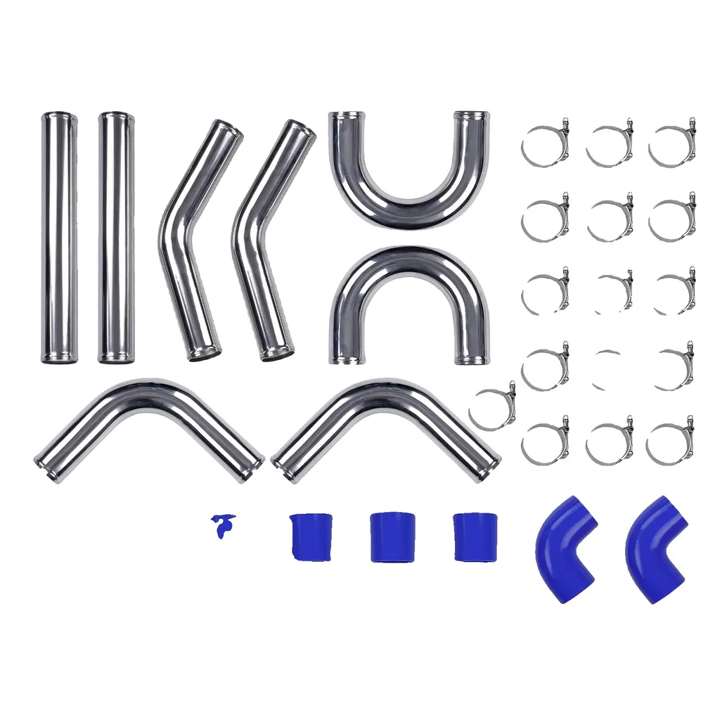 Kit Tuyaux Turbo 2.5" Aluminium Renforcé et Durites Silicone Multicouches