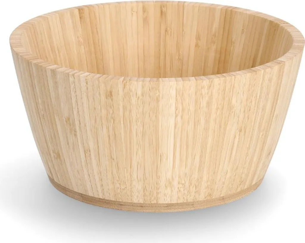 Insalatiera Professionale in Bambù Ø 28 cm | Ideale per Food Styling