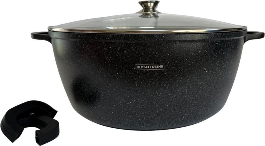 Royalty Line RL-BS40M: Gietijzeren braadpan met glazen Productafbeelding 
