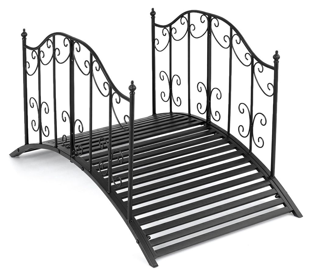 COSTWAY Zahradní mostek, 118 cm, kovový, mostek přes Obrázek produktu 