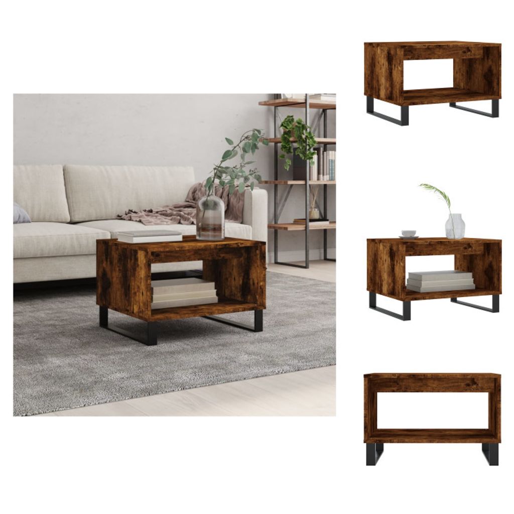 vidaXL Couchtisch Räuchereiche 60x50x40 cm Holzwerkstoff - Couchtische