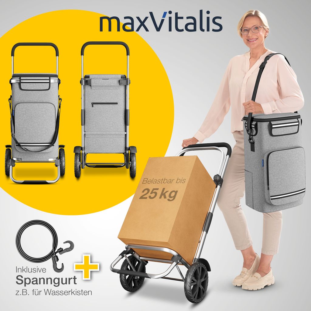 maxVitalis Einkaufstrolley klappbar, Einkaufswagen mit Produktbild 9