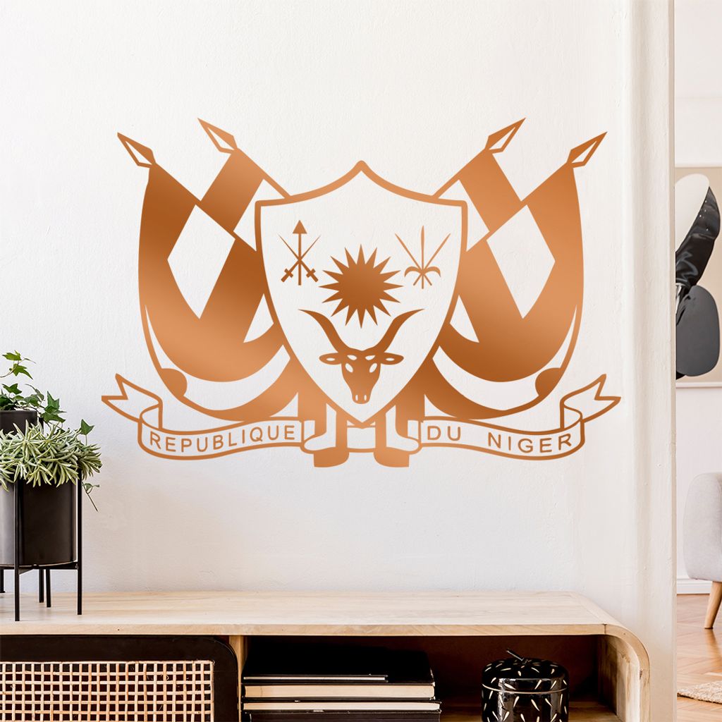 Niger Wappen Wandtattoo Wandaufkleber Wall Sticker - Dekoration, Küche, Wohnzimmer, Schlafzimmer, Badezimmer