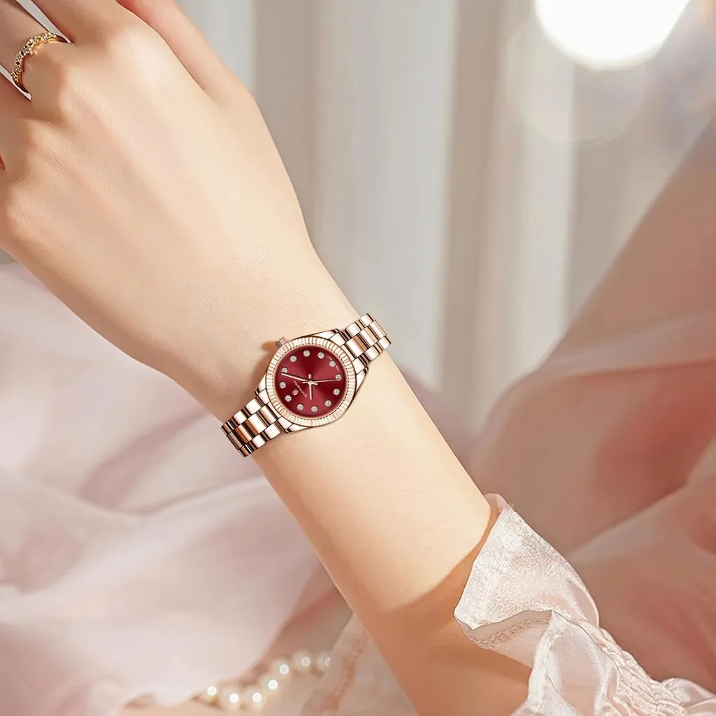 Orologio Donna Acciaio 30mm - Ricordi Preziosi e Cristalli 5ATM - 7