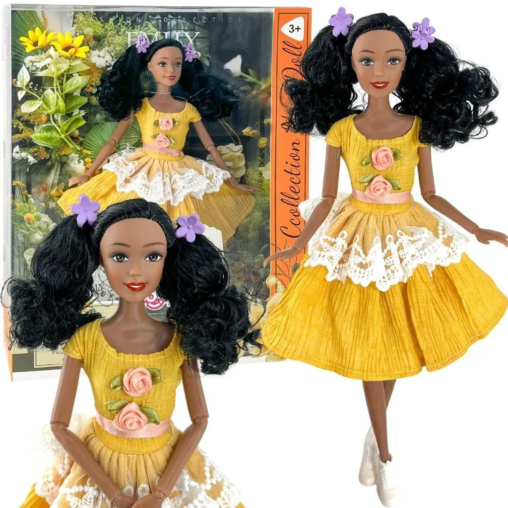 Poupée mannequin Woopie Royal Emi 32 cm aux longs cheveux sombres