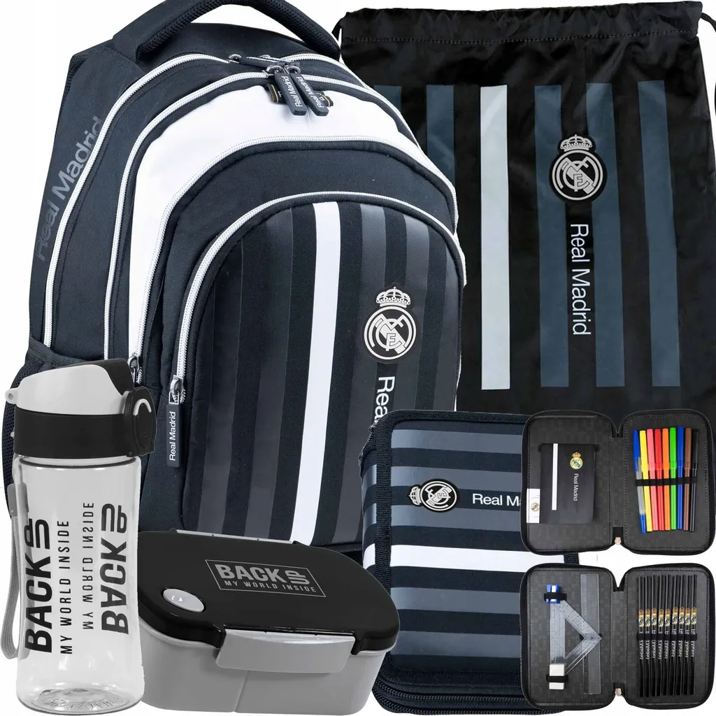 Sac à dos Real Madrid 5 pcs solide contre les fermetures cassées