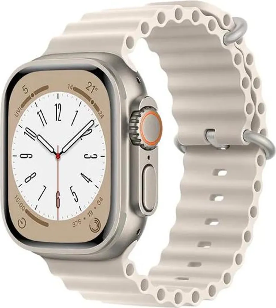 Bracelet Apple Watch silicone crème 45mm ultra-résistant et flexible