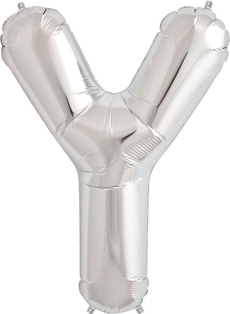 Silberner Ballon Briefform 40Cm Silberner Buchstabe Y