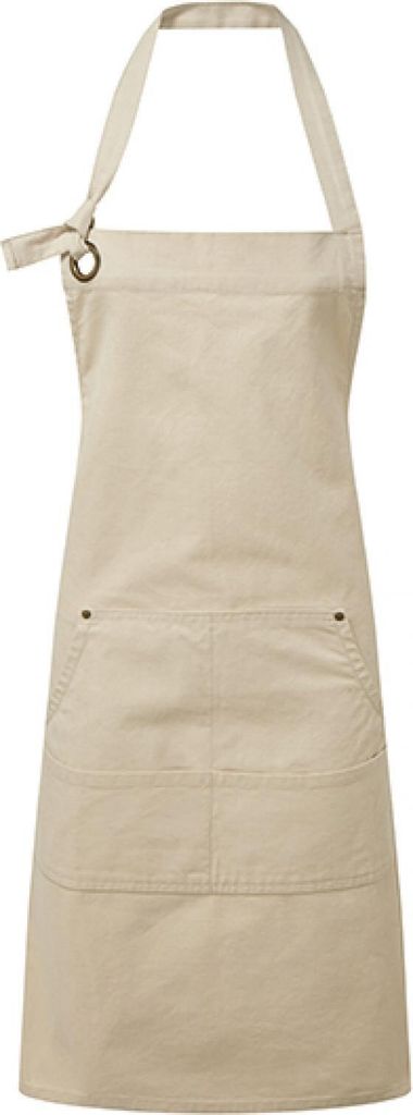 Premier Workwear PR137 | Latzschürze Calibre Heavy Baumwolle Canvas Pocket Apron, - Farbe: Natural (ca. Pantone 4755C) - Größe: 72 x 86 cm