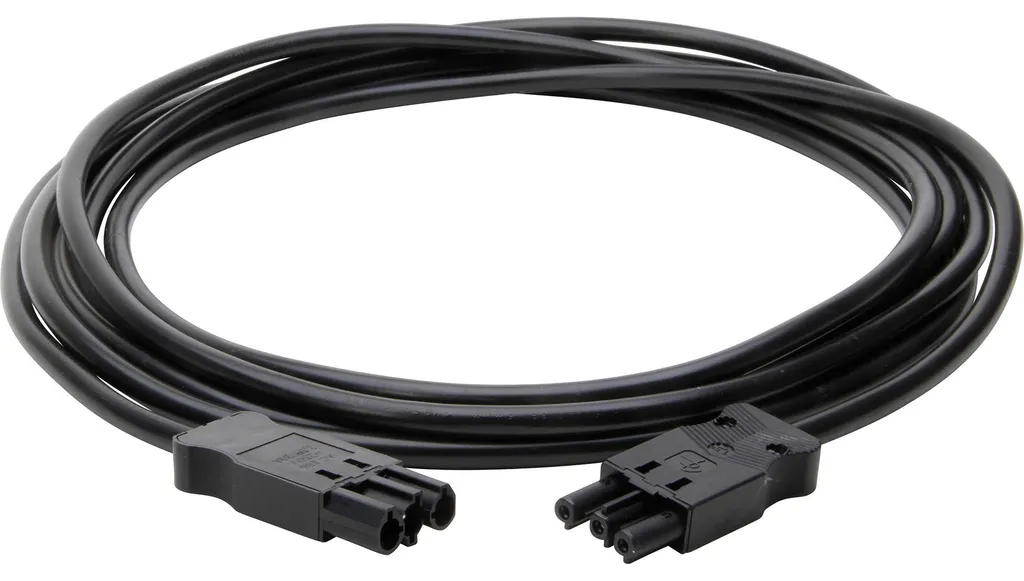 Câble d'alimentation 5m noir KOPP 226505044 idéal pour salon et bureau