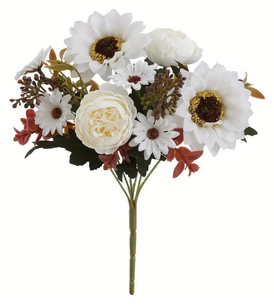 Künstlicher Sonnenblumenstiel, realistische künstliche Seidensonnenblume, Pfingstrose, Wildblumenstrauß für Brautsträuße, Hochzeitsdekoration...