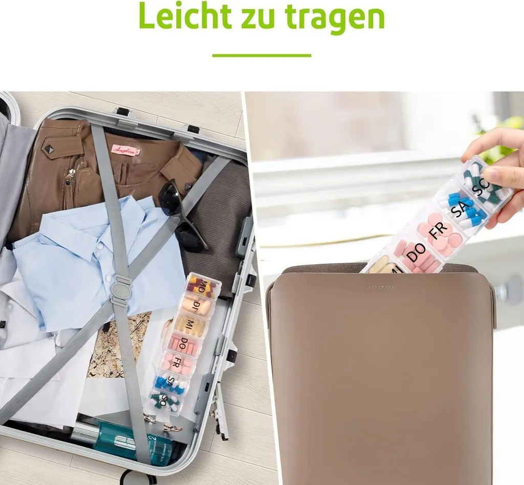 Boîte à comprimés nomade pour voyage et organisation de médicaments - 7