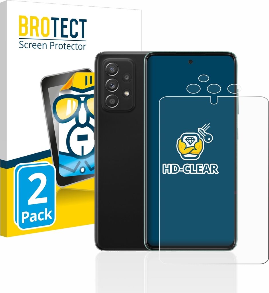 2x Für Samsung Galaxy A52s 5G (Display+Kamera) Schutzfolie BROTECT Displayschutz Display Schutz Folie Klar Transparent
