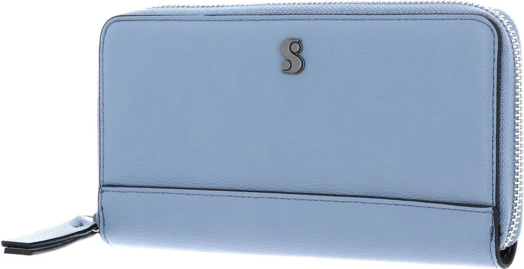 Porte-monnaie Zippé avec Multi-compartiments Bleu Gris s.Oliver Wallet