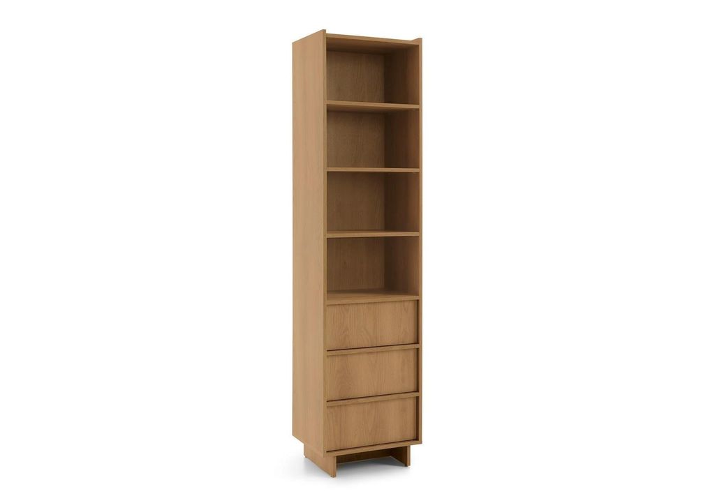 BETTSO Bücherregal SUNA Japandi Standregal Eiche Caramel Produktbild 