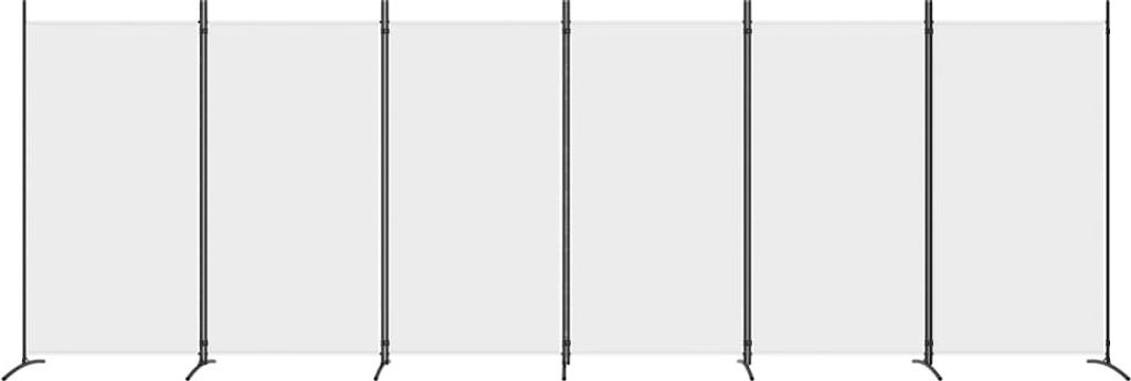 Hochwertigen Möbel Paravents - Weiß 6-tlg. Paravent Weiß 520x180cm Stoff NEU5229141