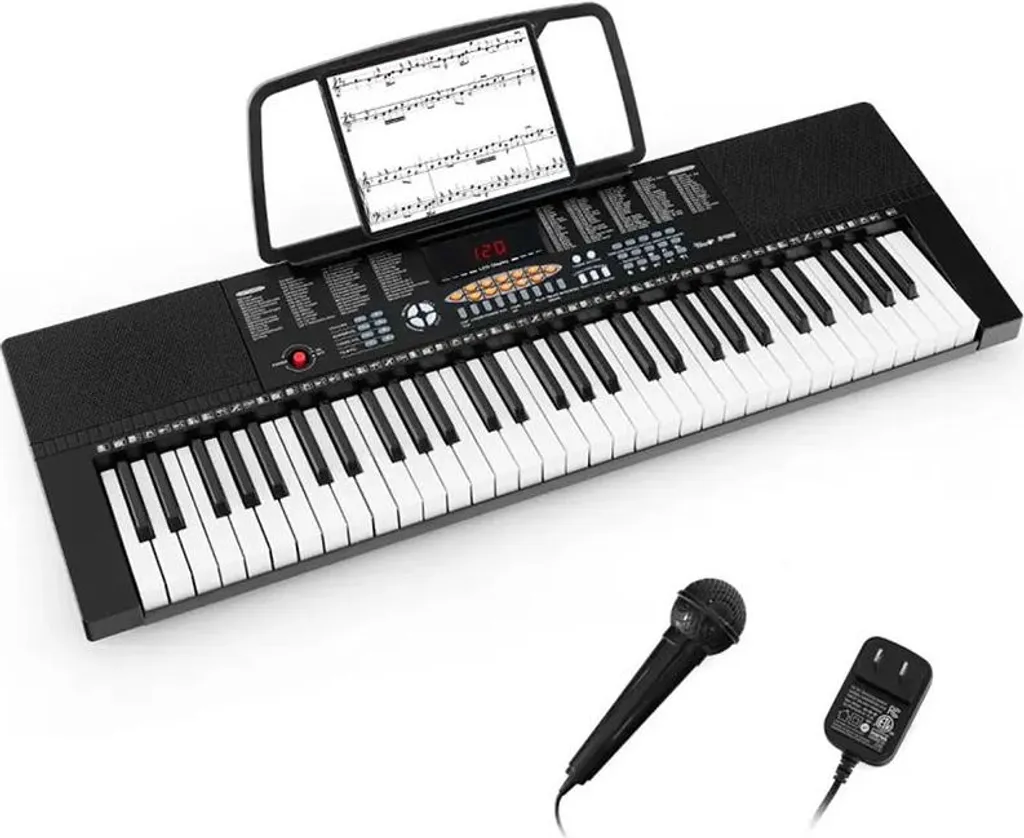 Piano numérique portable 61 touches touches avec interface ludique