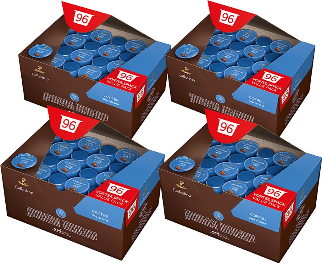 Tchibo Cafissimo Filterkaffee mild Kapseln, 384 Stück (4 x 96 Kapseln)