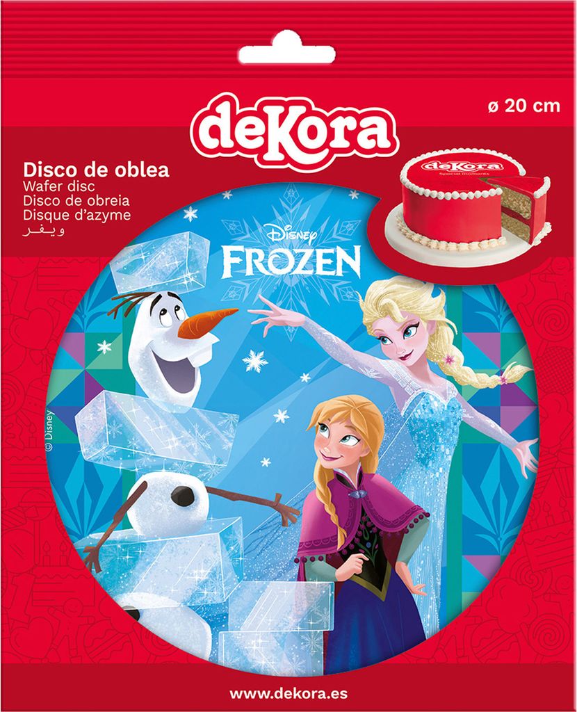 Dekora Frozen Essbarer Tortenaufleger  20cm Produktbild 