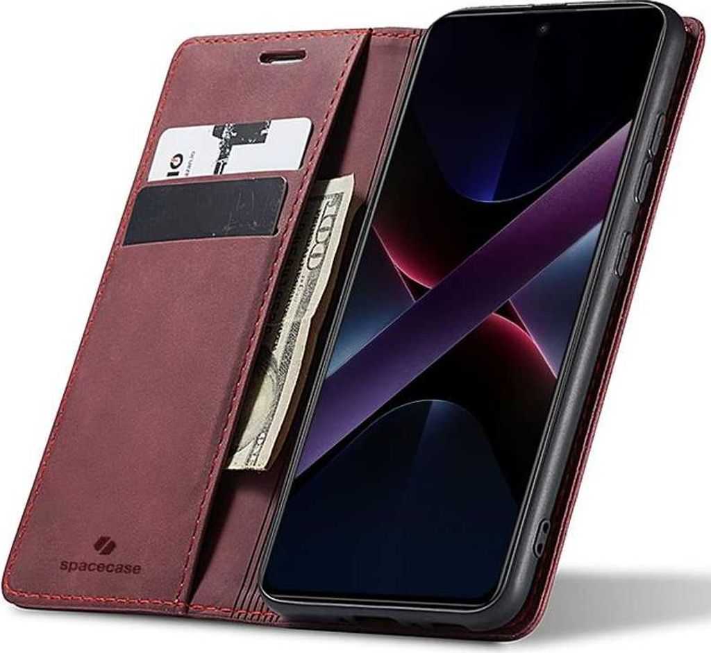Spacecase Geldbörse Poco X7 Pro 5G rot