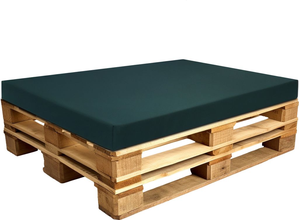 Palettenkissen Outdoor Schaumstoff Sitzkissen 80x120 cm mit Bezug - Sitzpolster für Paletten Europaletten und Palettensofa