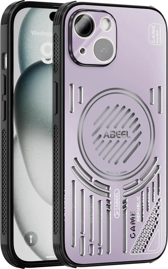 Cover iPhone 13 Dissipazione Calore Alluminio MagSafe Viola Antiurto