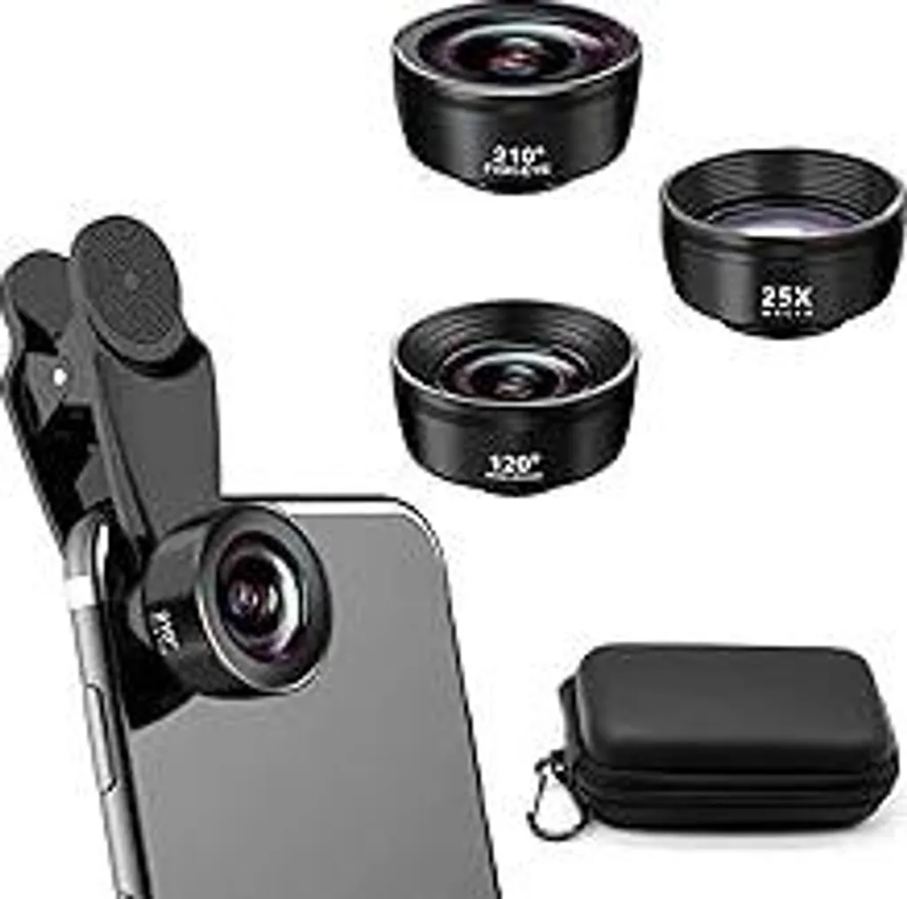 Miglior Kit Lenti Viaggio Smartphone: Fisheye, Grandangolo e Macro 25X