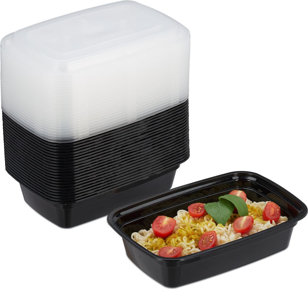 relaxdays Meal Prep Boxen 1 Fach 24er Set