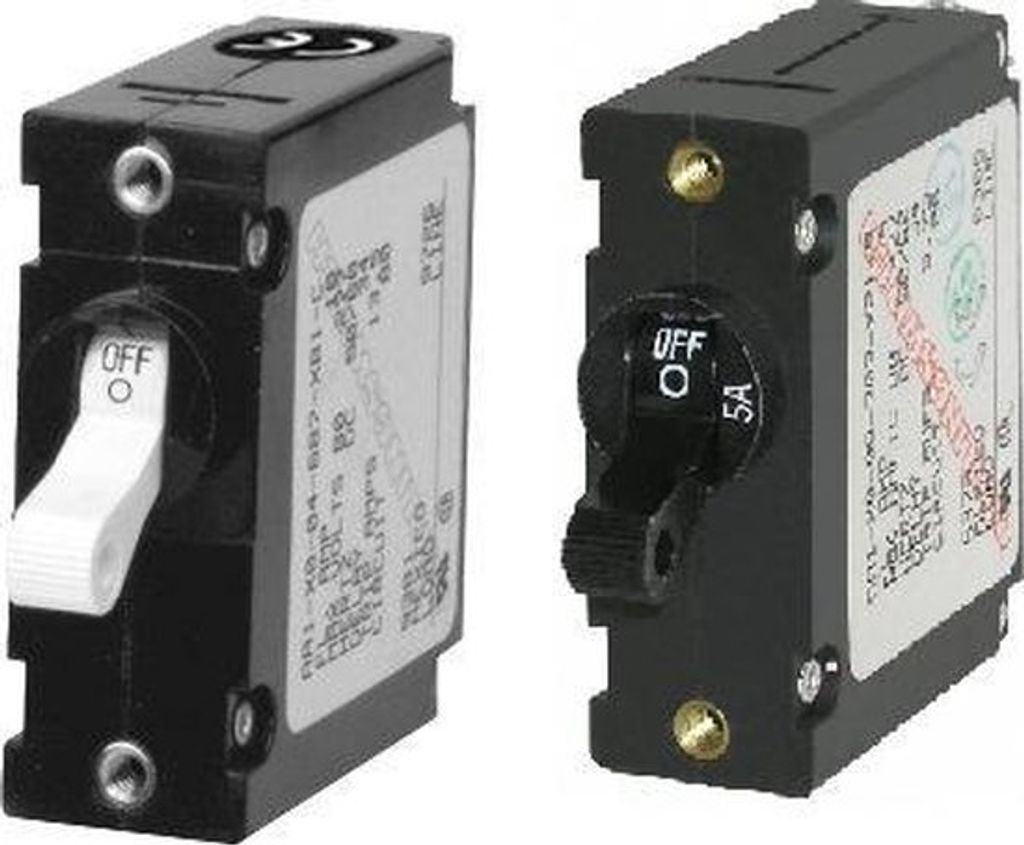 Blue Sea Systems Magnetischer AC/DC-Leistungsschalter mit einem Pol 25A Schwarz