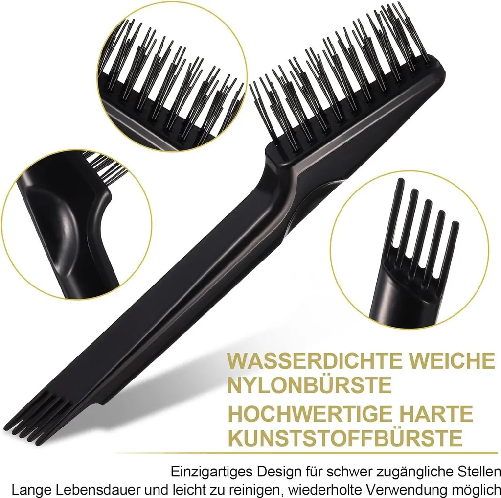 Set 5 Pezzi Pulizia Spazzole Capelli: Legno e Metallo Professionale - 4
