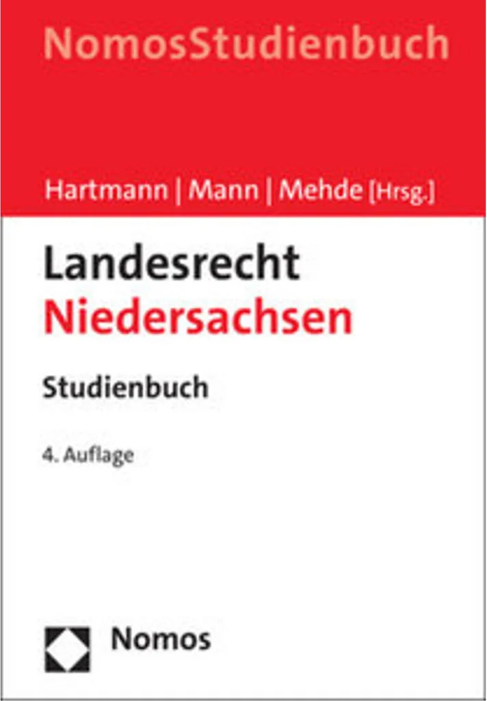 Livre Landesrecht Niedersachsen droit allemand édition de référence