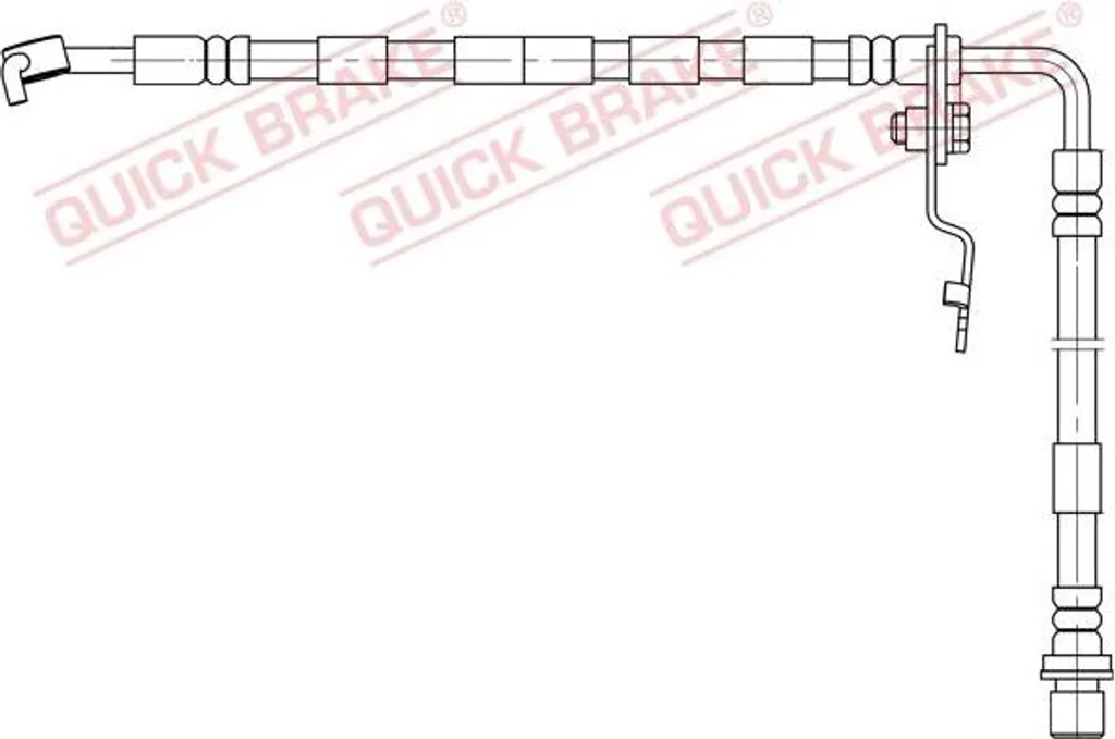 Flexible de frein QUICK BRAKE 50.893 en caoutchouc haute pression 10mm