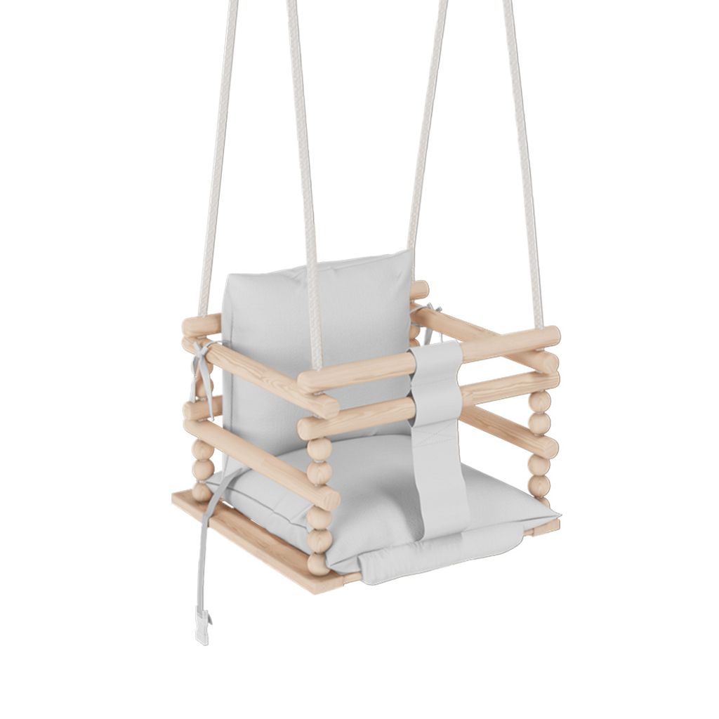 Babyschaukel Kinderschaukel Holz Babysitz zum Aufhängen Gartenschaukel 3 in 1 