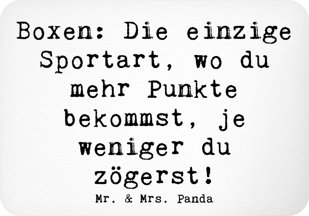 Mr. & Mrs. Panda magnet Spruch Boxen Schnell Entscheiden - Weiß - Geschenk, Sportler, Schnelligkeit, whiteboardmagnet, Geschenke, Sport, zettelhal...