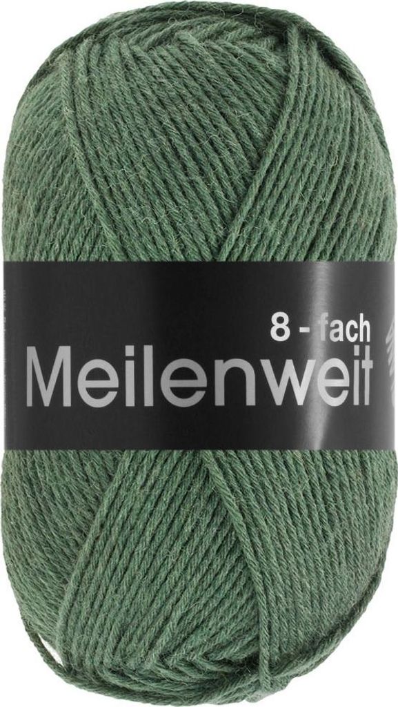 Lana Grossa - Meilenweit 8-fach 150g 9566 Kieferngrün