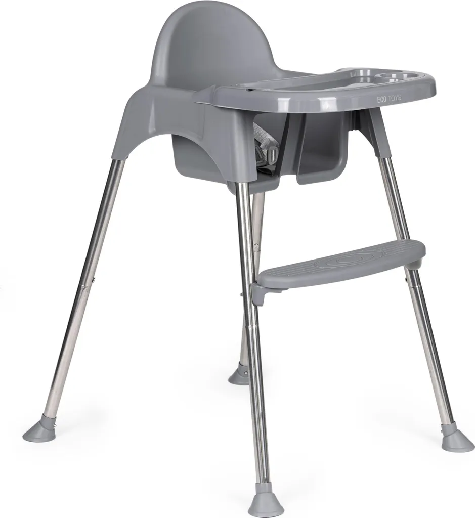 Chaise haute pour repas enfant avec plateau amovible et siège stable