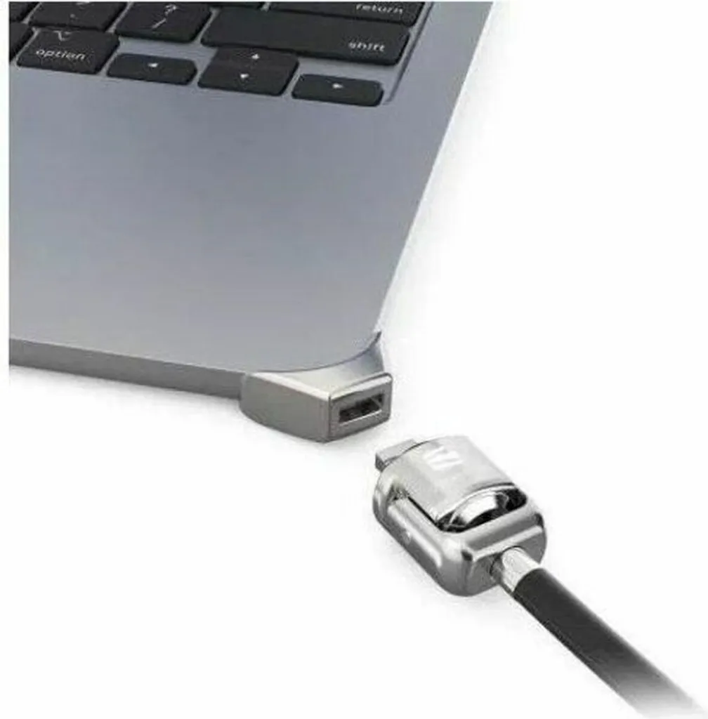Adaptateur Compulocks Ledge MacBook Air M2 2022 antivol discret argent