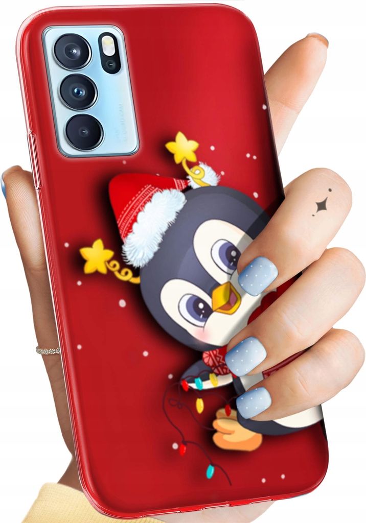 BEDRUCKTE HÜLLEN für OPPO RENO 6 PRO 5G HANDYHÜLLEN HANDY SCHUTZ HÜLLE CASE SILIKON MUSTER WEIHNACHTEN SANTA CLAUS CHRISTMAS
