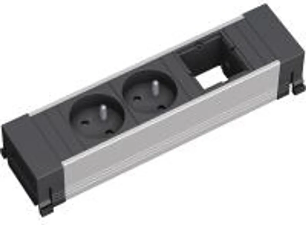 Bachmann POWER FRAME Solution multiprise encastrée 2 prises 230V noir - 6