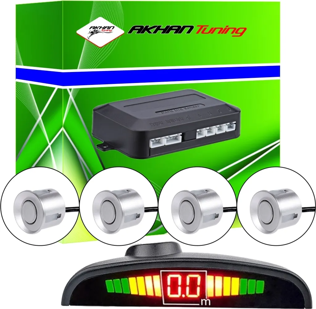 Kit aide au stationnement 4 capteurs Argent PS034S pour manœuvrer