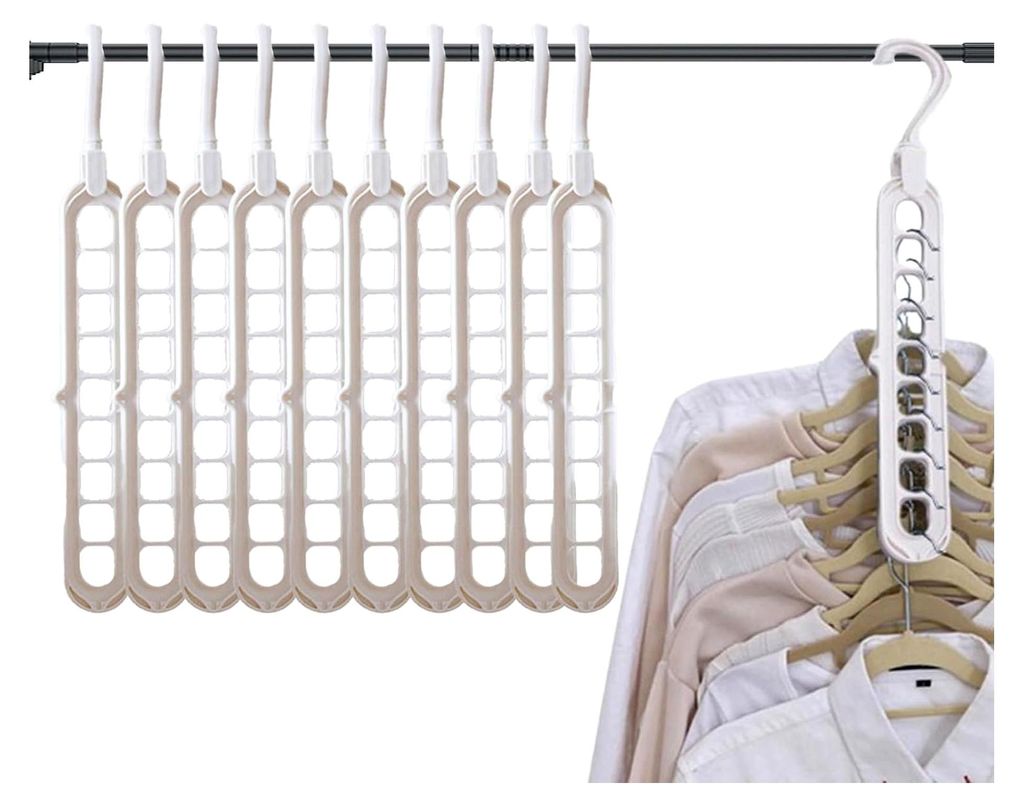 9-in-1 Kleiderbügel, kaskadierende Kleiderbügel, Multi-Bügel Organizer, für Kleiderschrank (10 Stück)