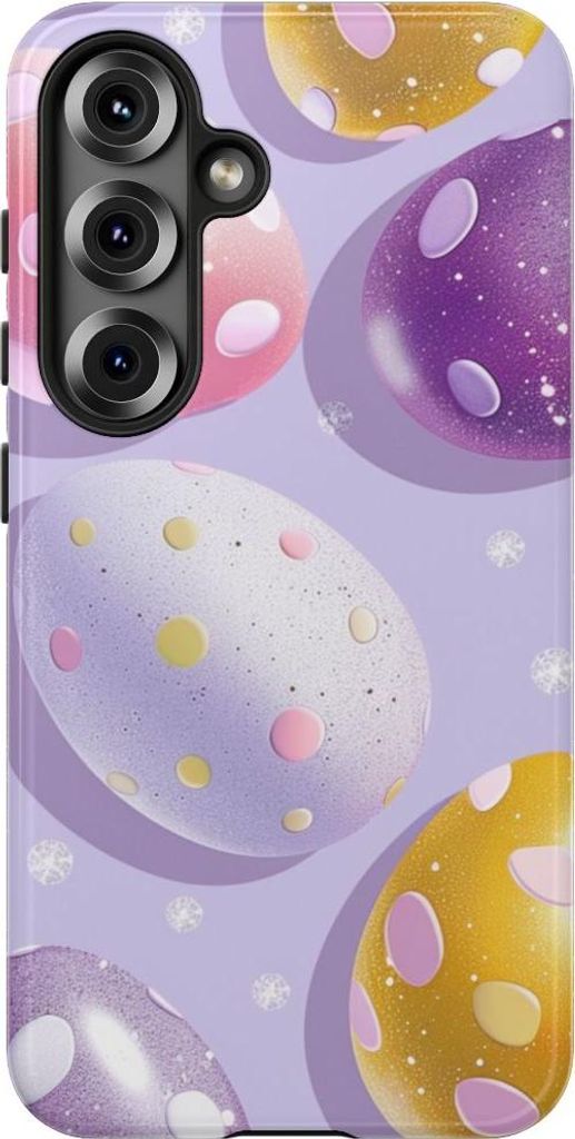 Glänzende Ostereier mit Pünktchenmuster – Hülle Kompatibel mit Samsung Galaxy S25