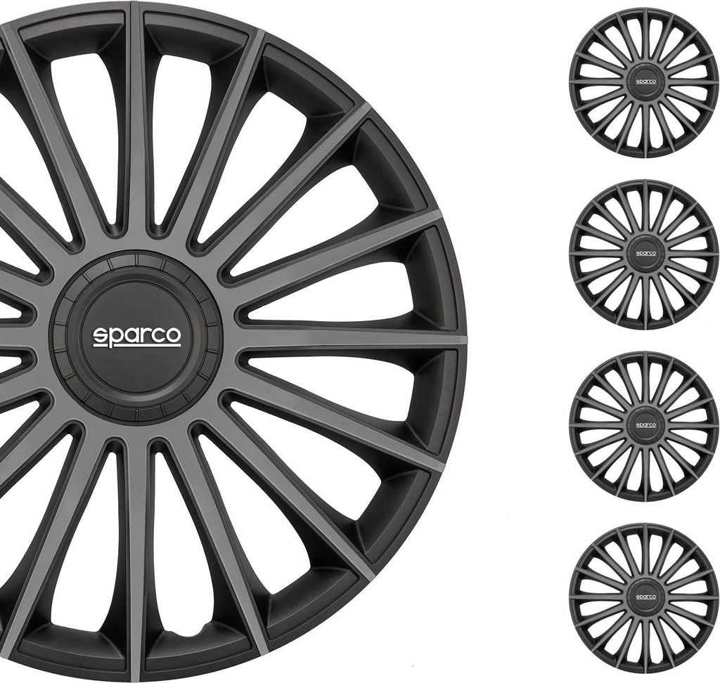 Coprimozzi Sparco 16 pollici Treviso nero grigio 4 pz Immagine del prodotto 