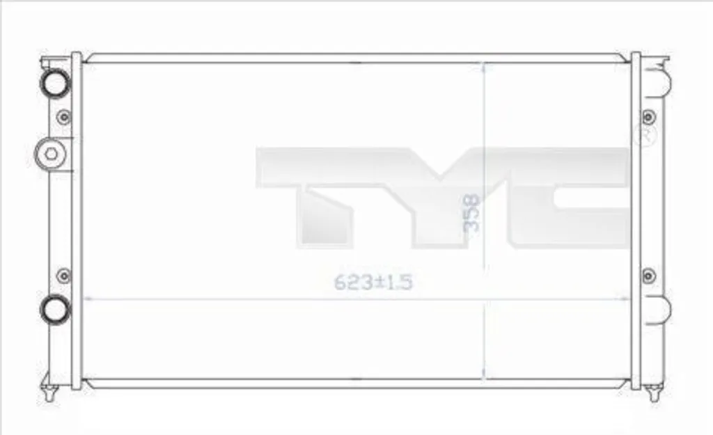 Radiateur Moteur TYC 737-0030 pour VW Polo et Seat Ibiza 1H0121253L
