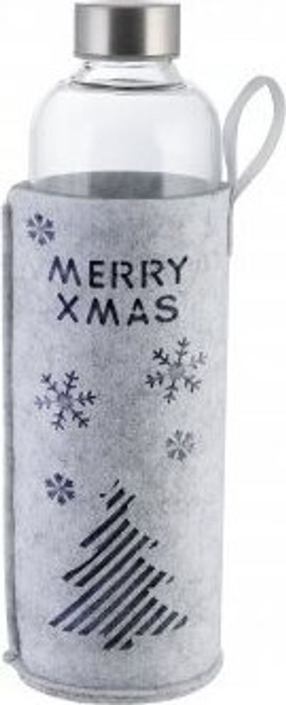 Trinkflasche, Glas, Xmas, ca. 500 ml