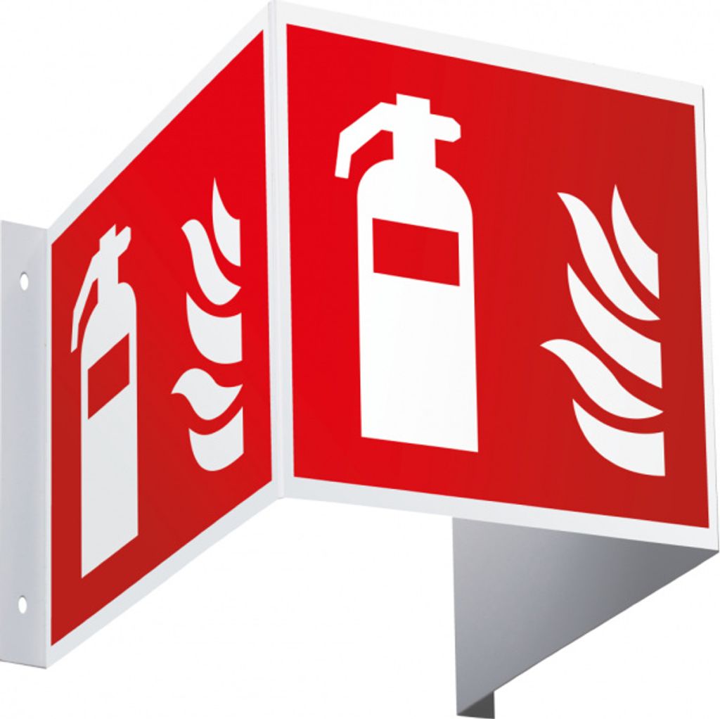 Dreifke Brandschutzzeichen Feuerlöscher, 3D-Optik, ASR/ISO, Kunststoff, 200x...