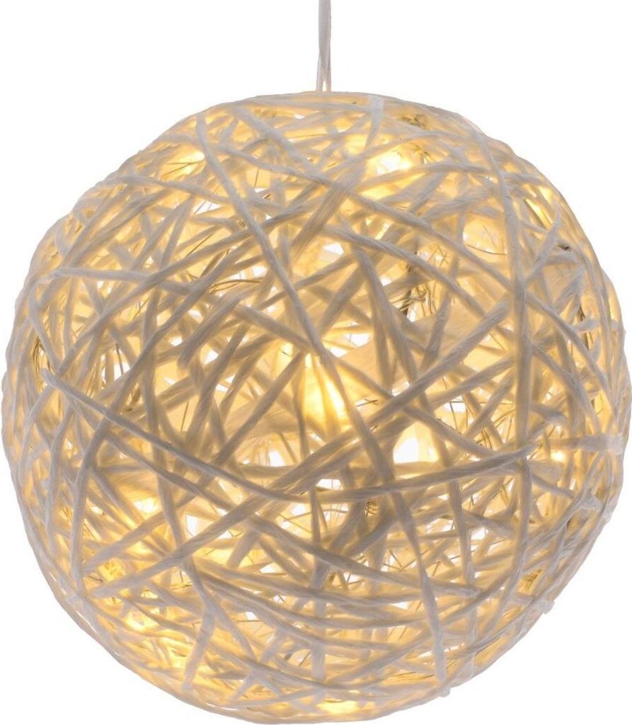LED Papier Ball Ø 20 cm 20 LED Batterie betrieben