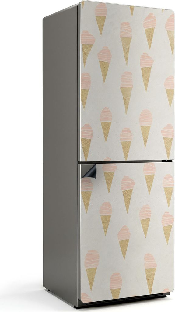 Abbildung von Eistüten – Magnetische Kühlschrank Abdeckung – Dekorfolie magnetisch Küche – Kühlschrank Magnet Deko – selbstklebende Mag...